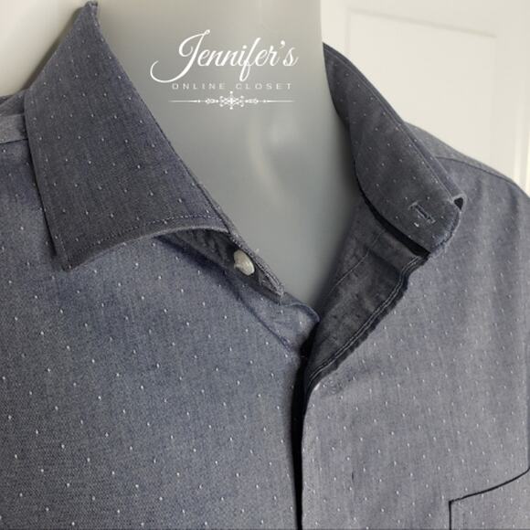 3/$25 Tommy Hilfiger Men's Blue Button-down Regular Fit Shirt Size XL - Picture 4 of 11